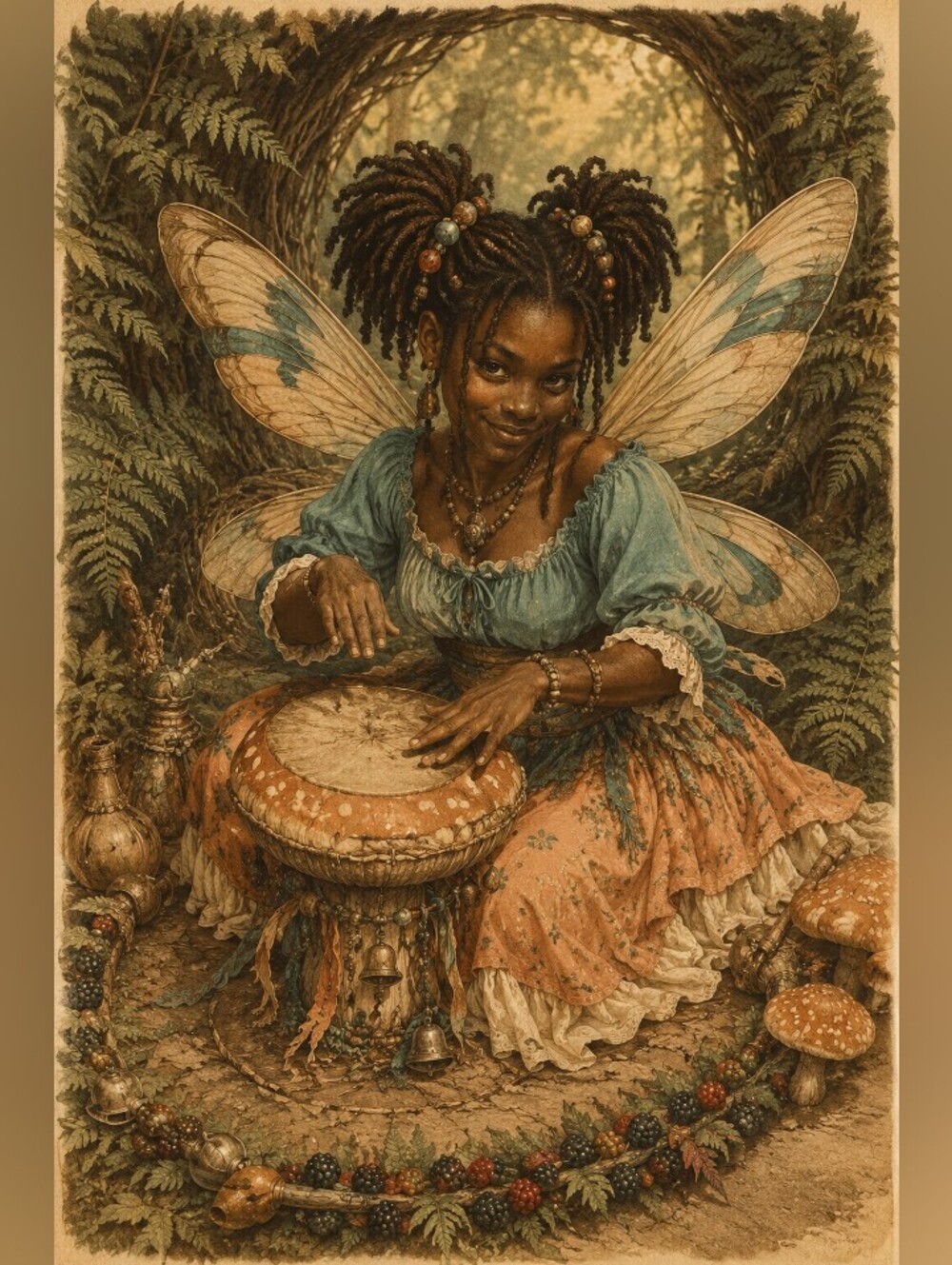 8pc=BEAUTIFUL BLACK Fairy IMAGE PRINTS SPECIAL. - Picture 8 of 8